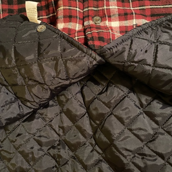 TOWNCRAFT Men’s Large Quilted Lined Flannel Shirt Jacket Shacket Plaid Chore - Picture 9 of 11